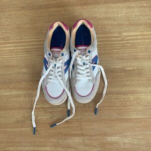 Tretorn Kids Sneakers in White, Blue, and Pink